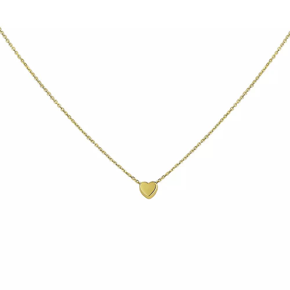 Taylor Grace 10k Gold Mini Polished Heart Necklace, Women's, Size: 16-18" ADJ Product Image