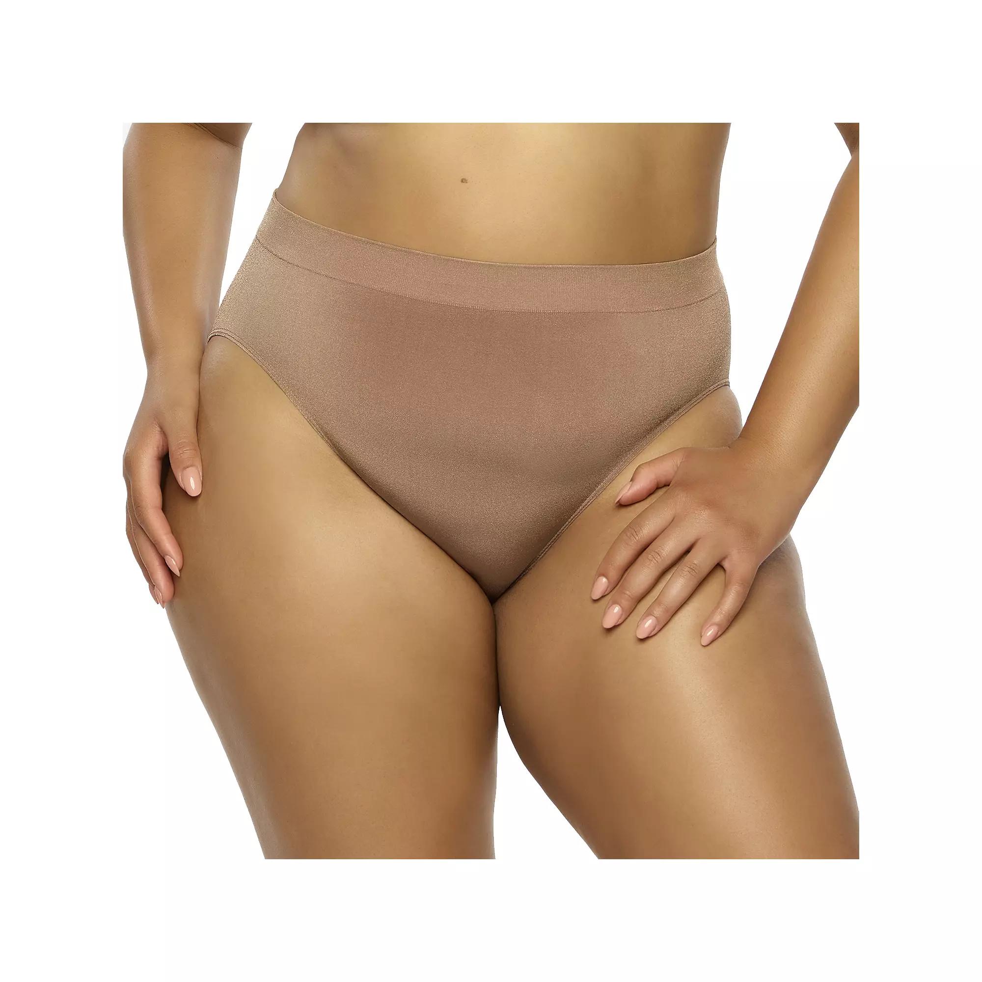 Plus Size Paramour by Felina Body Smooth Hi-Cut Brief Panty 645128, Women's, Size: Medium, Pink  Rtn Product Image