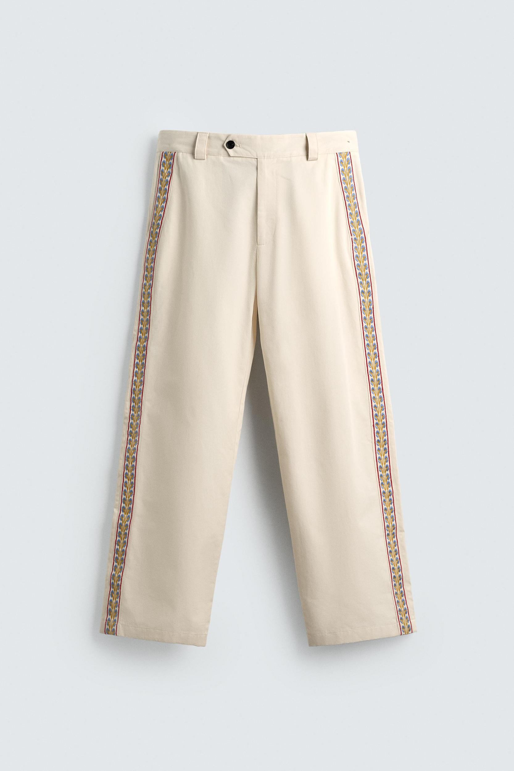 EMBROIDERED BAND PANTS Product Image