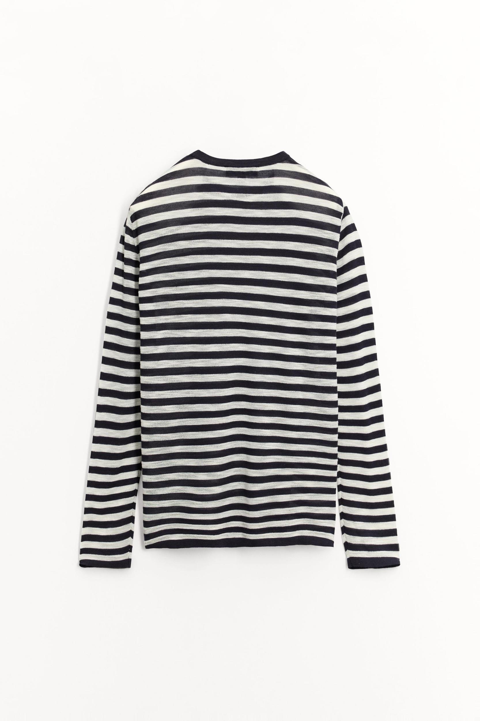 STRIPED FINE KNIT SWEATER Product Image