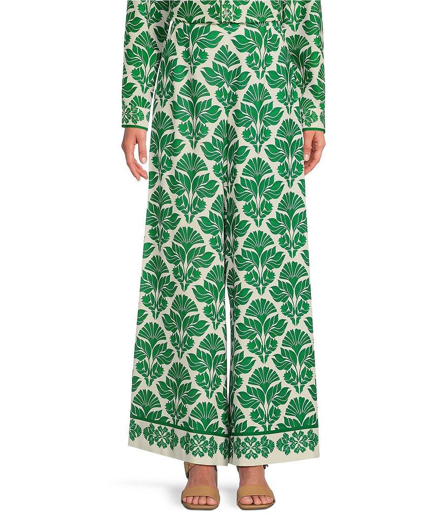 Alex Marie Rae Twill Wide Leg Palazzo Coordinating Pants Product Image