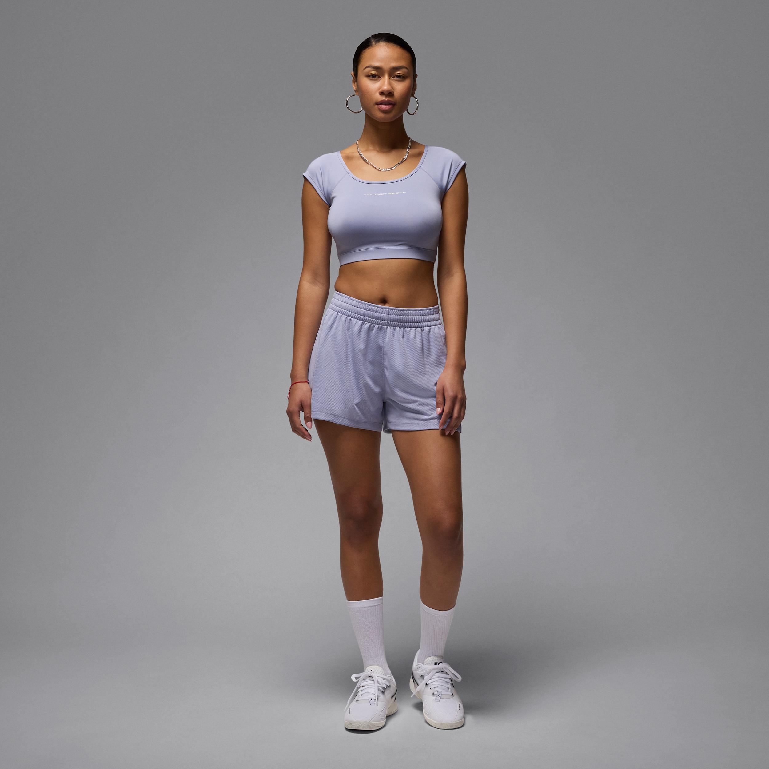 Womens Jordan Sport Short-Sleeve Knit Crop Top | HJ0070-519 Product Image
