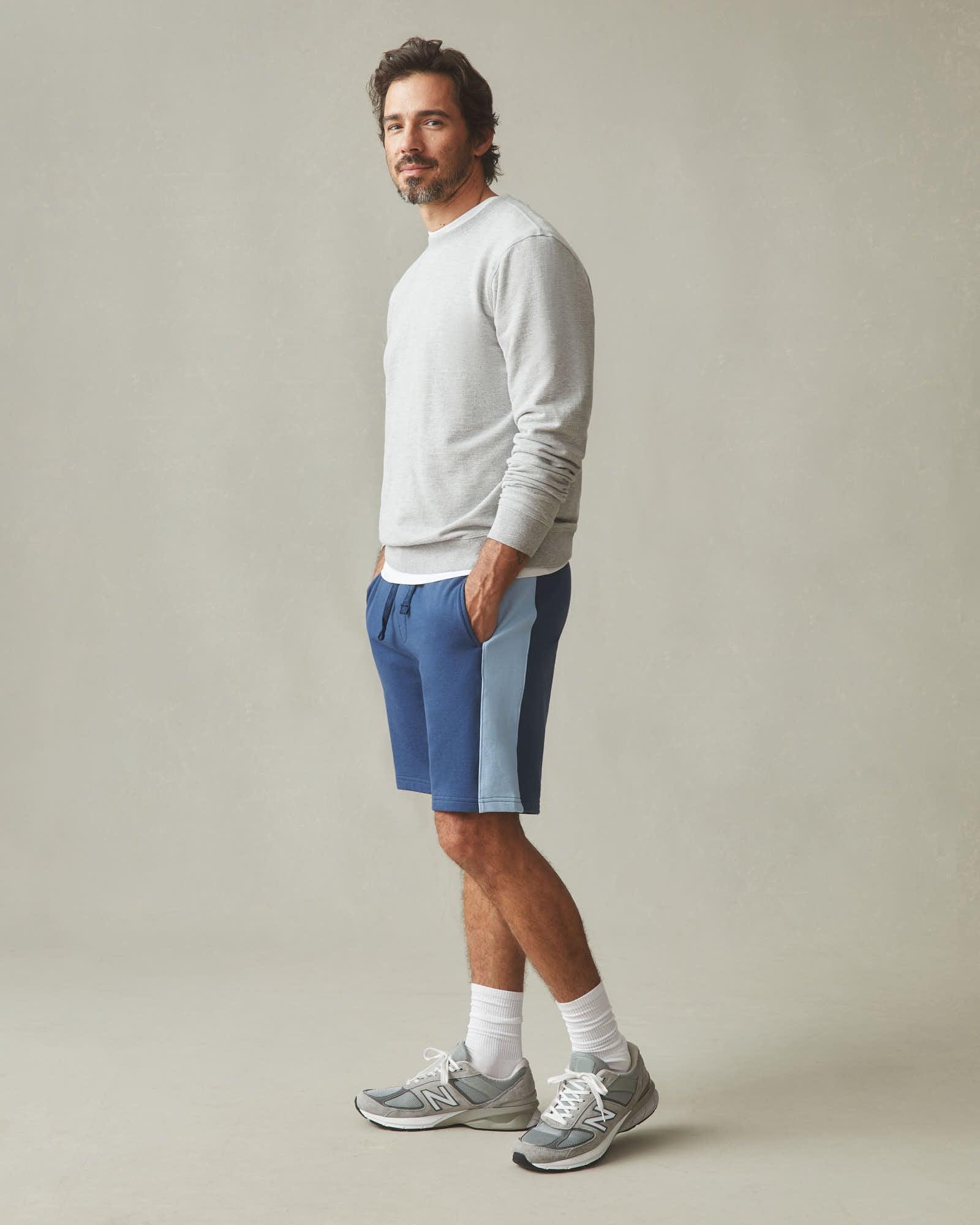 Men's Colorblock Sweatshort - Marine Navy Powder Blue Product Image