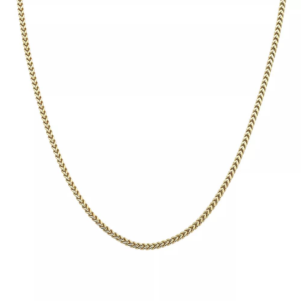 Mens LYNX Stainless Steel Franco Chain Necklace Gold Tone Product Image