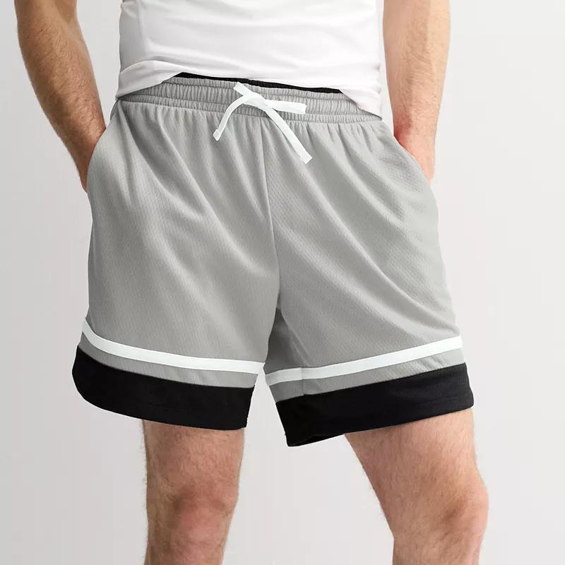 Men's Tek Gear® Retro 8 in. Basketball Shorts, Size: Medium, Silver Spring Product Image