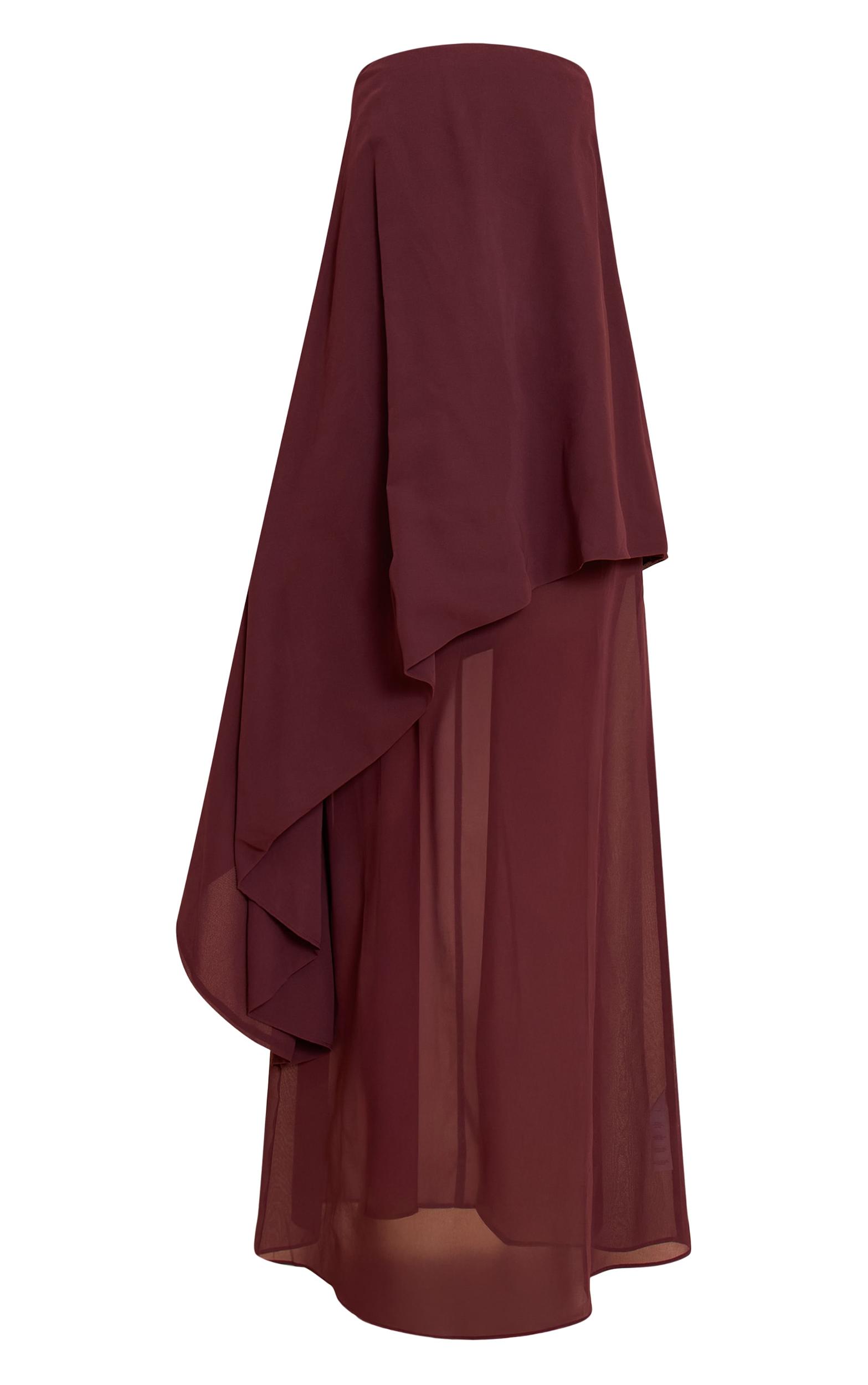 Chocolate Chiffon Bandeau Overlay Maxi Dress Product Image