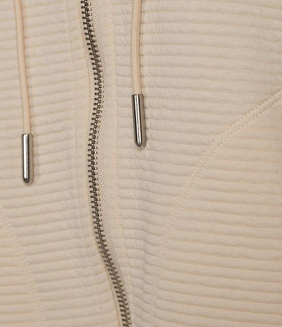 DKNY by Donna Karan Long Sleeve Zip Front Side Zip Detail Hoodie Product Image