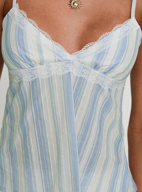 Lunya Top Blue Stripe Product Image