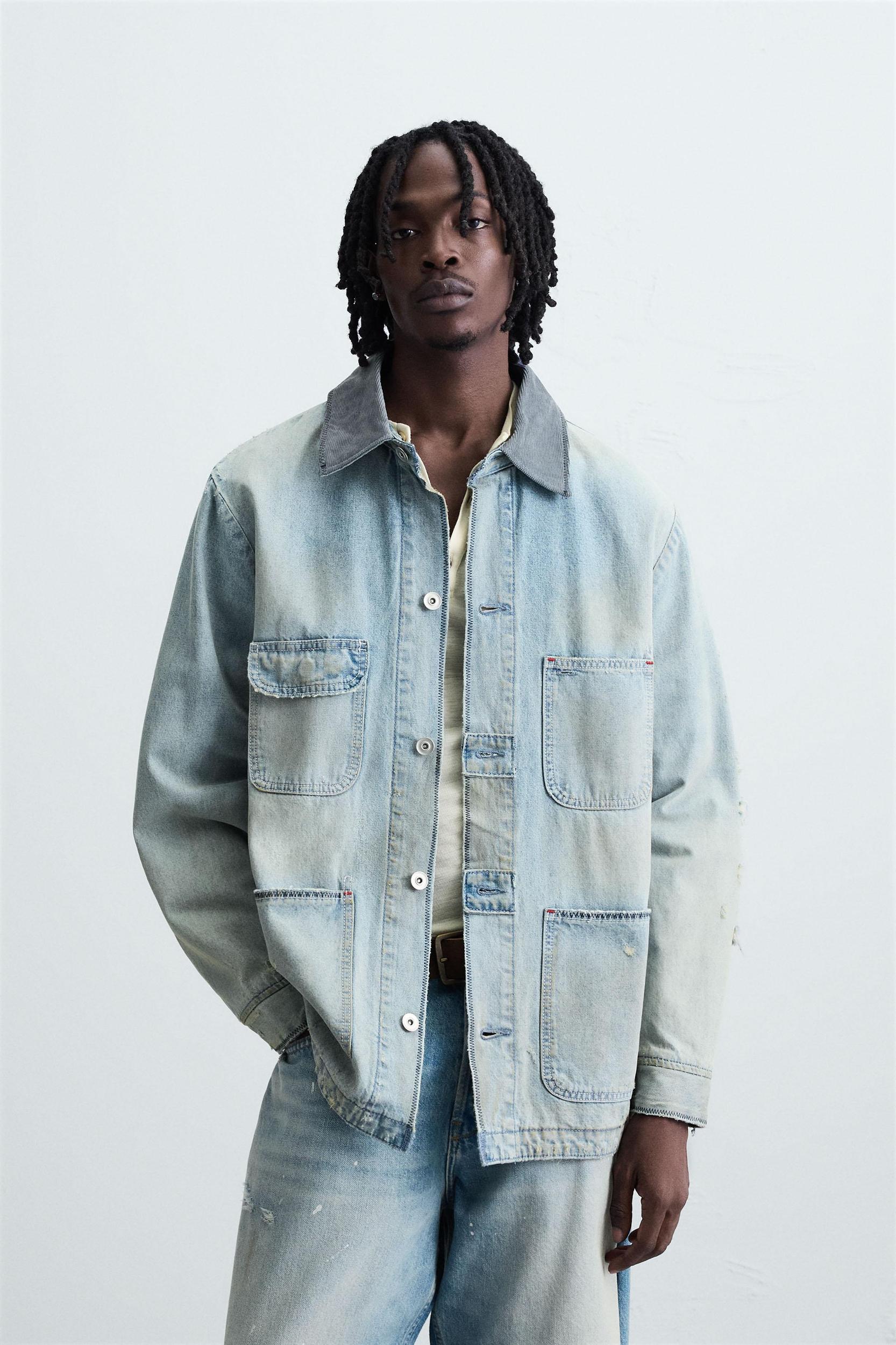 VINTAGE WASHED DENIM OVERSHIRT Product Image