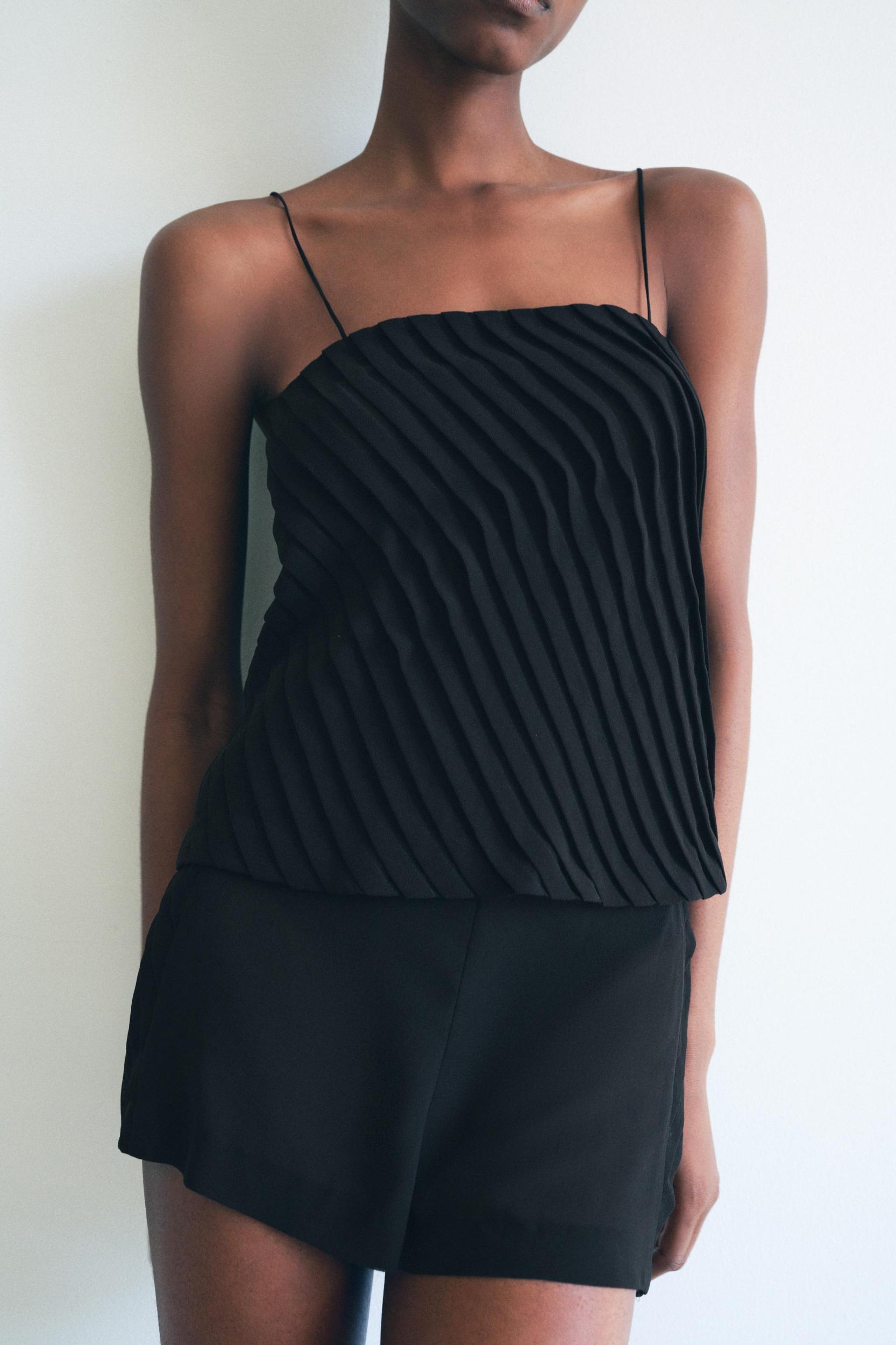 PLEATED STRAPPY TOP Product Image