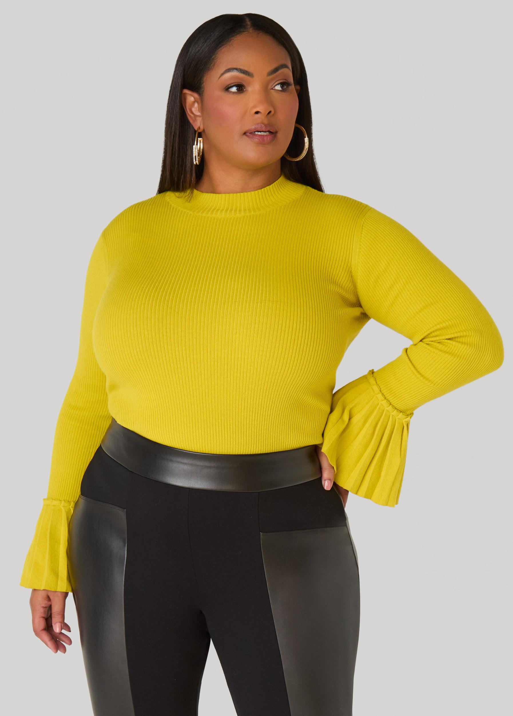 Pleated Bell Sleeve Sweater Product Image