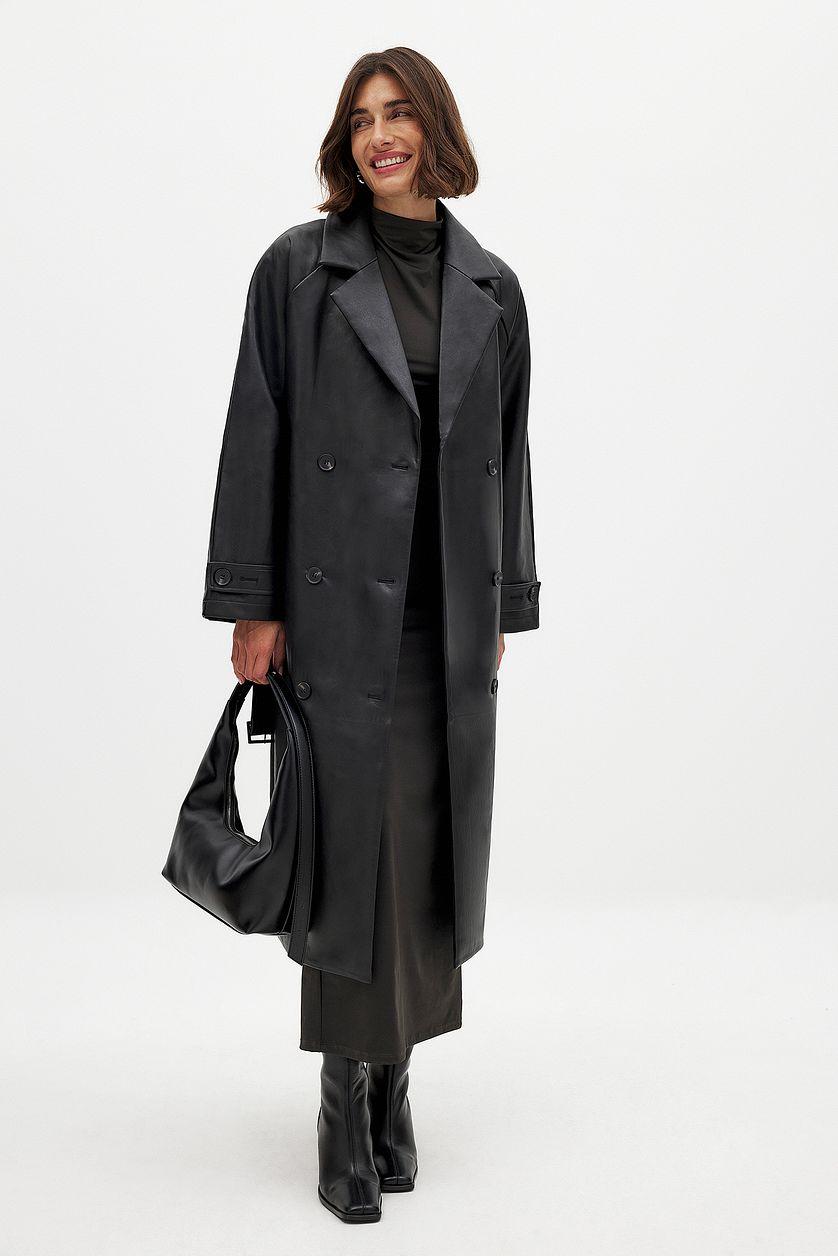 Belted Pu Trenchcoat Product Image