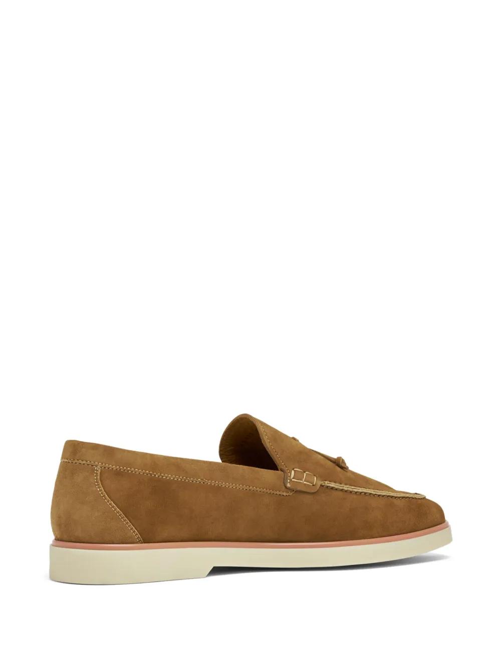 almond-toe suede loafers Product Image