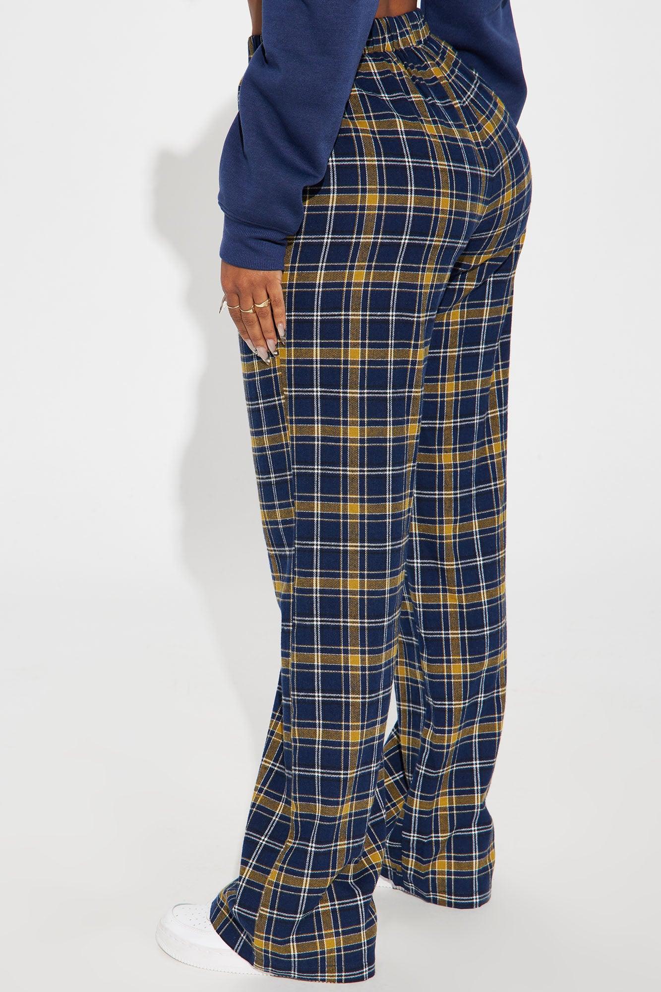 Feeling Casual Plaid Boxer Pant - Navy/combo Product Image