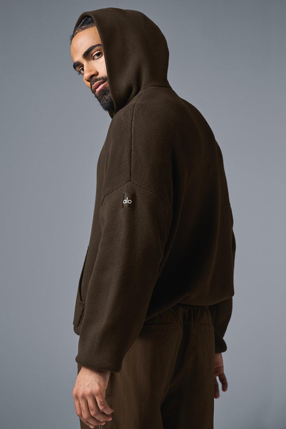 Scholar Hooded Sweater - Espresso Product Image