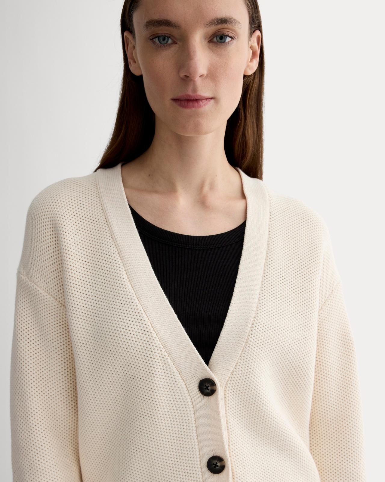 Womens Cotton Honeycomb Cardigan by Everlane Product Image