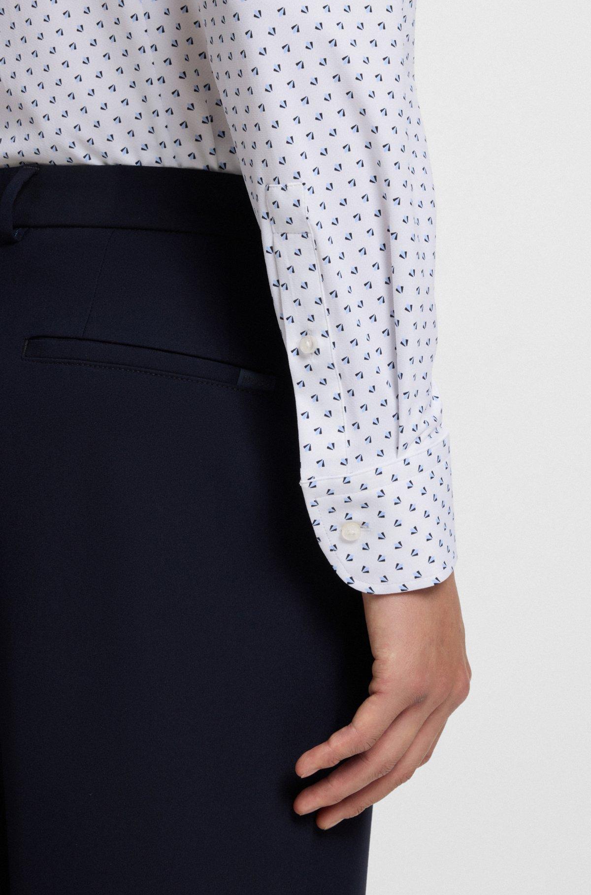 Slim-fit shirt in Italian-made performance-stretch fabric Product Image