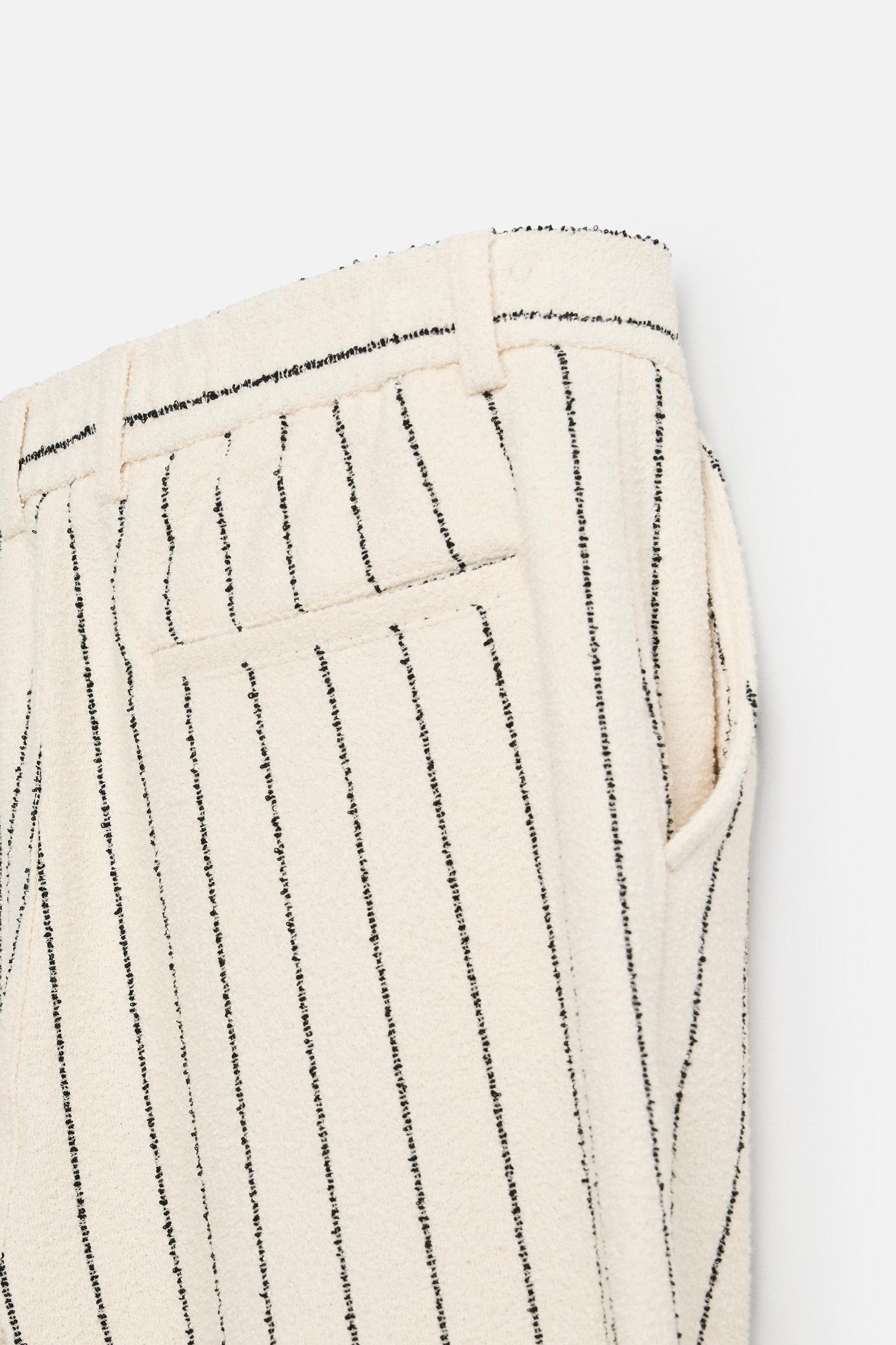 STRIPED TEXTURED TERRY PANTS Product Image