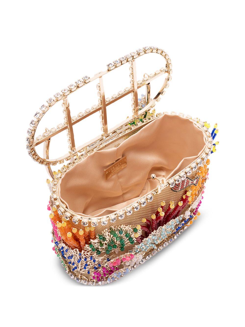 Holli beaded coral-reef mini tote bag Product Image