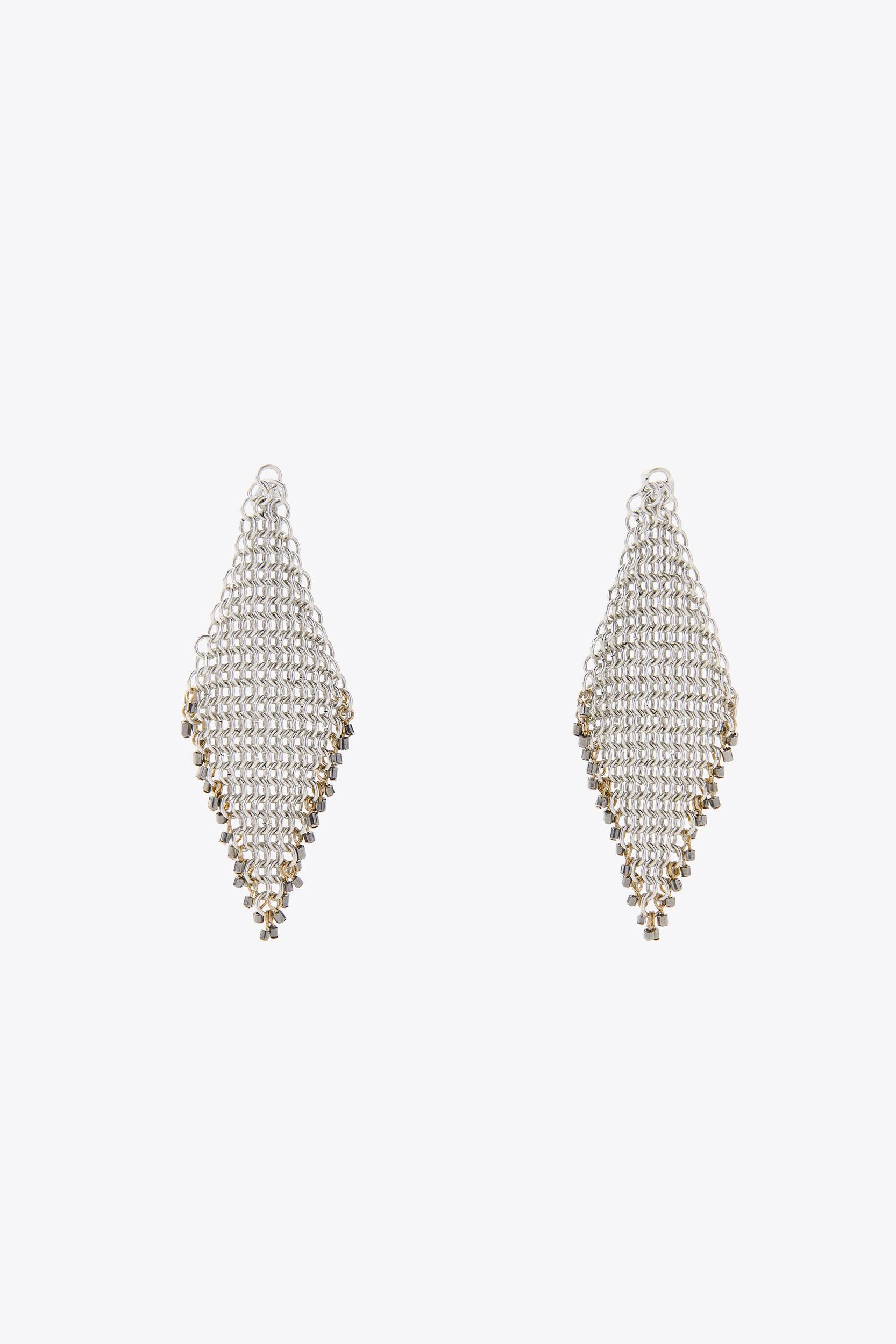 METAL MESH CONTRAST EARRINGS Product Image