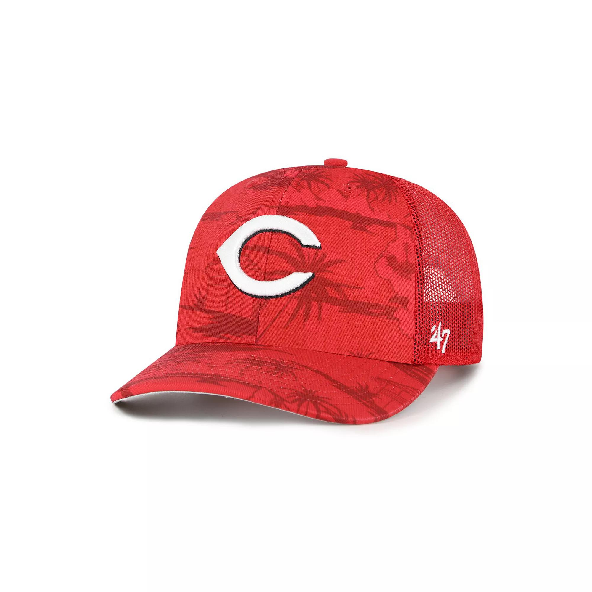 Men's '47 Red Cincinnati Reds Fiji Trucker Adjustable Hat, Red Red Product Image