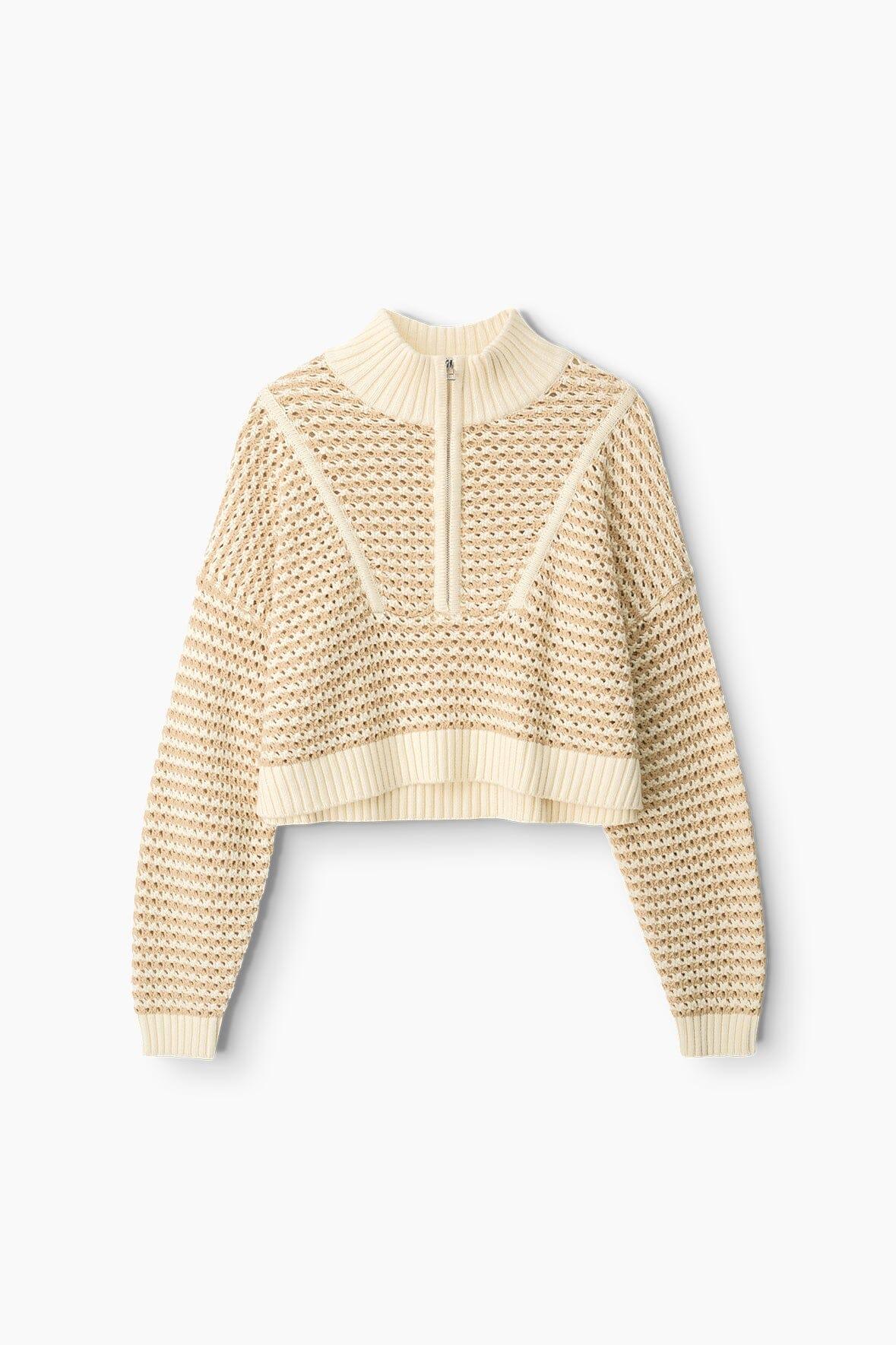 CROPPED HAMPTON SWEATER | BREEZE CREME Product Image