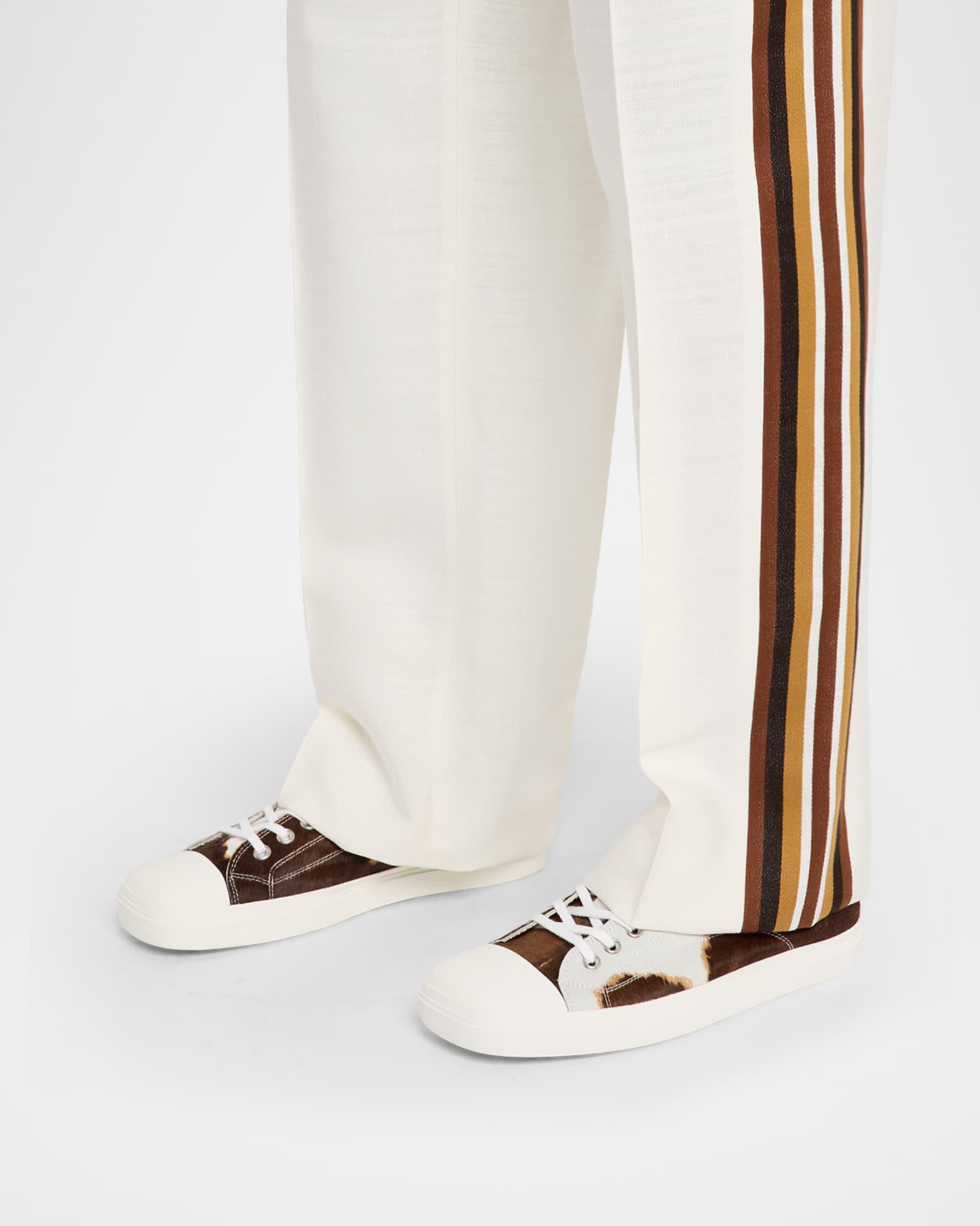 Men's Edge Calf Hair Cap Toe Low-Top Sneakers Product Image