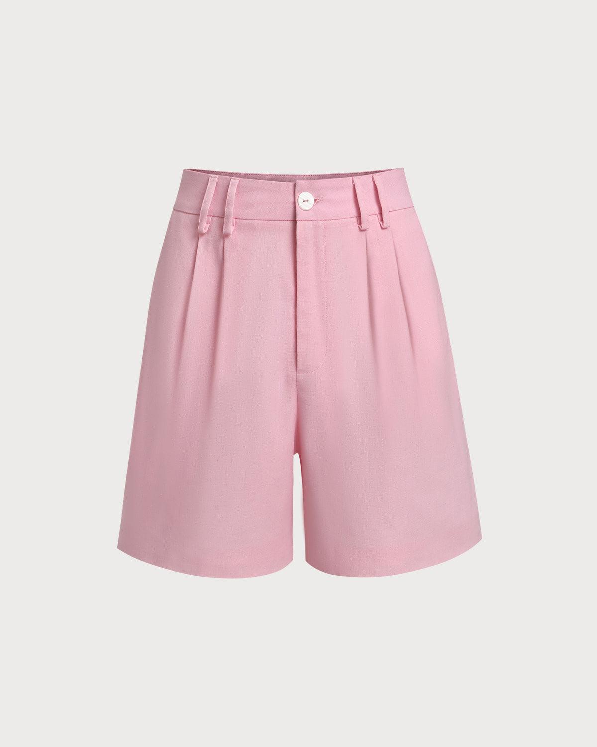Pink Ruched Pocket Shorts Product Image