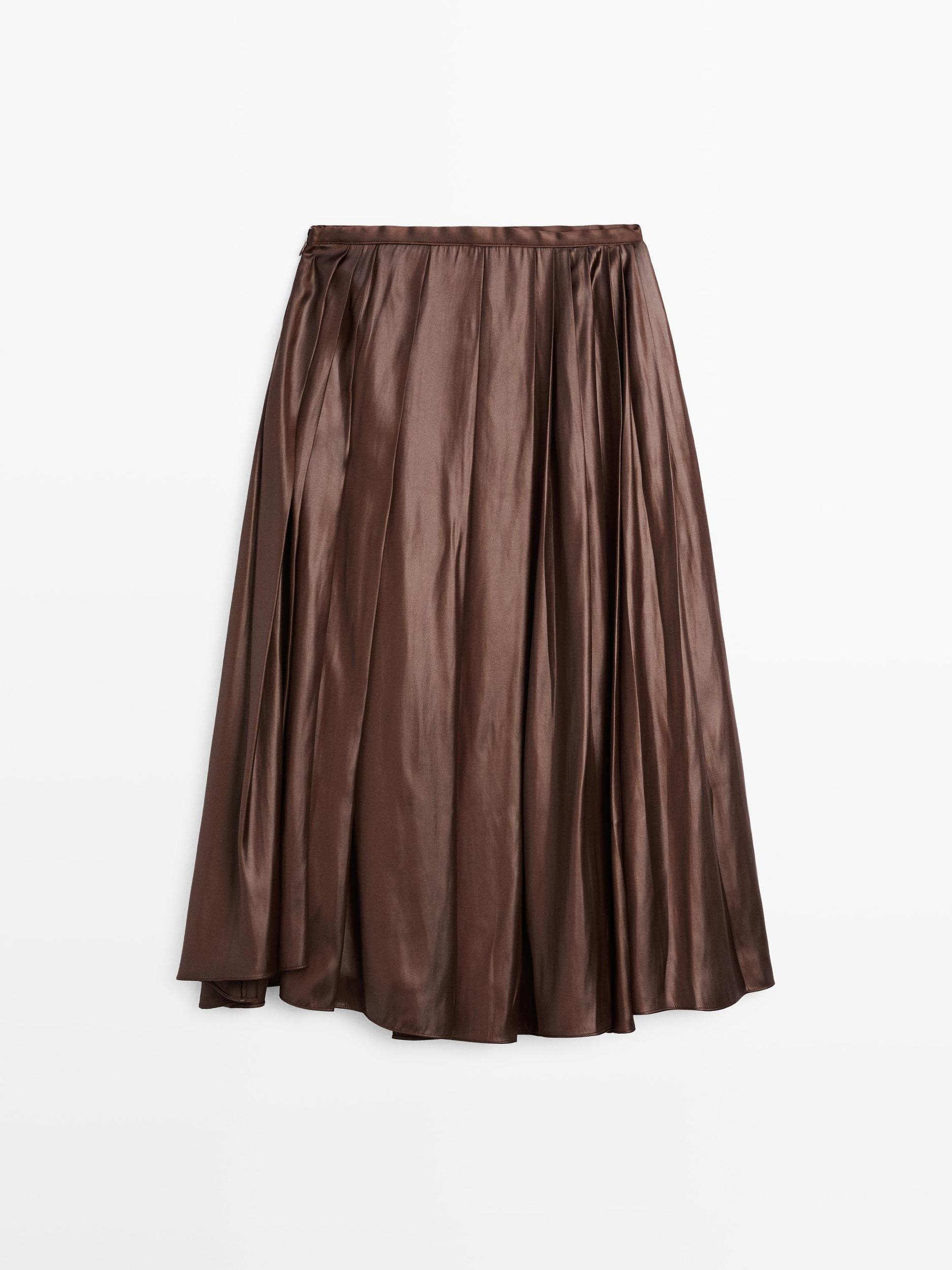 Pleated midi skirt Product Image
