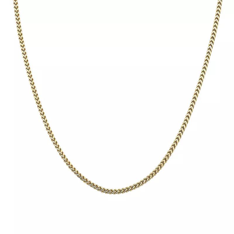 Mens LYNX Stainless Steel Franco Chain Necklace Gold Tone Product Image