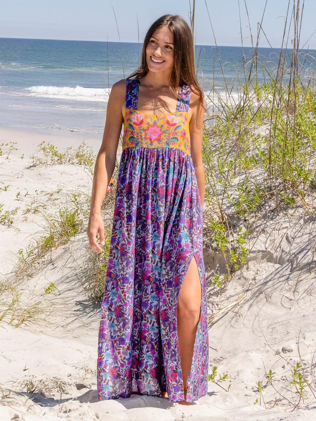 Tricia Maxi Dress - Mustard Gauze Product Image