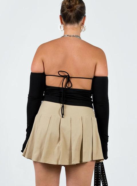 Cartwright Mini Skirt Beige Product Image