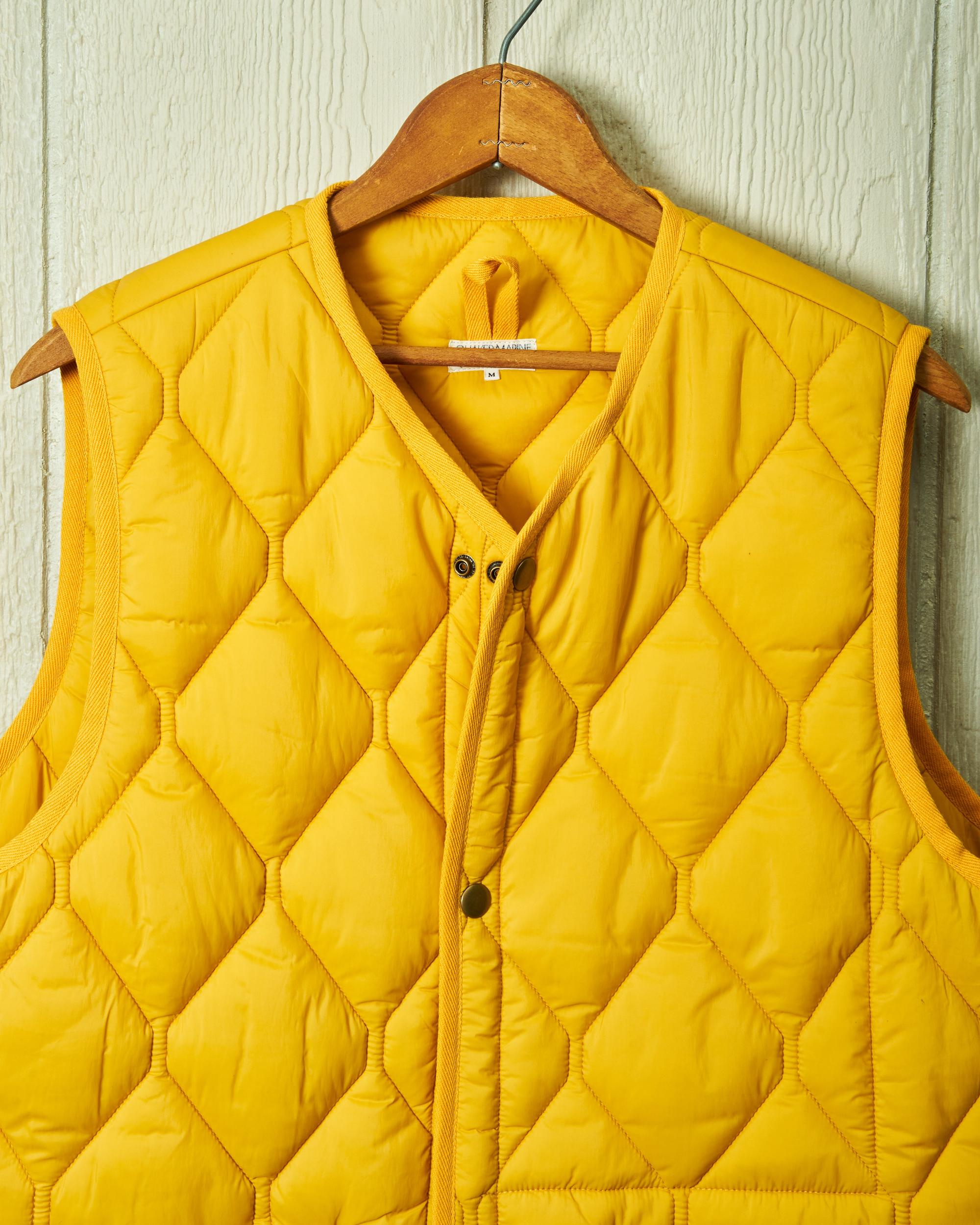 Quilted Vest in Yellow Product Image