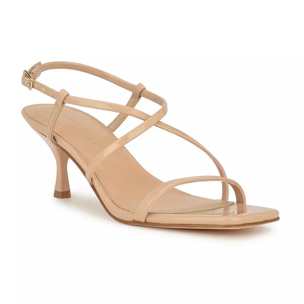 Nine West Heden Women's Strappy Dress Sandals, Size: 10.5, Light Natural Patent Product Image