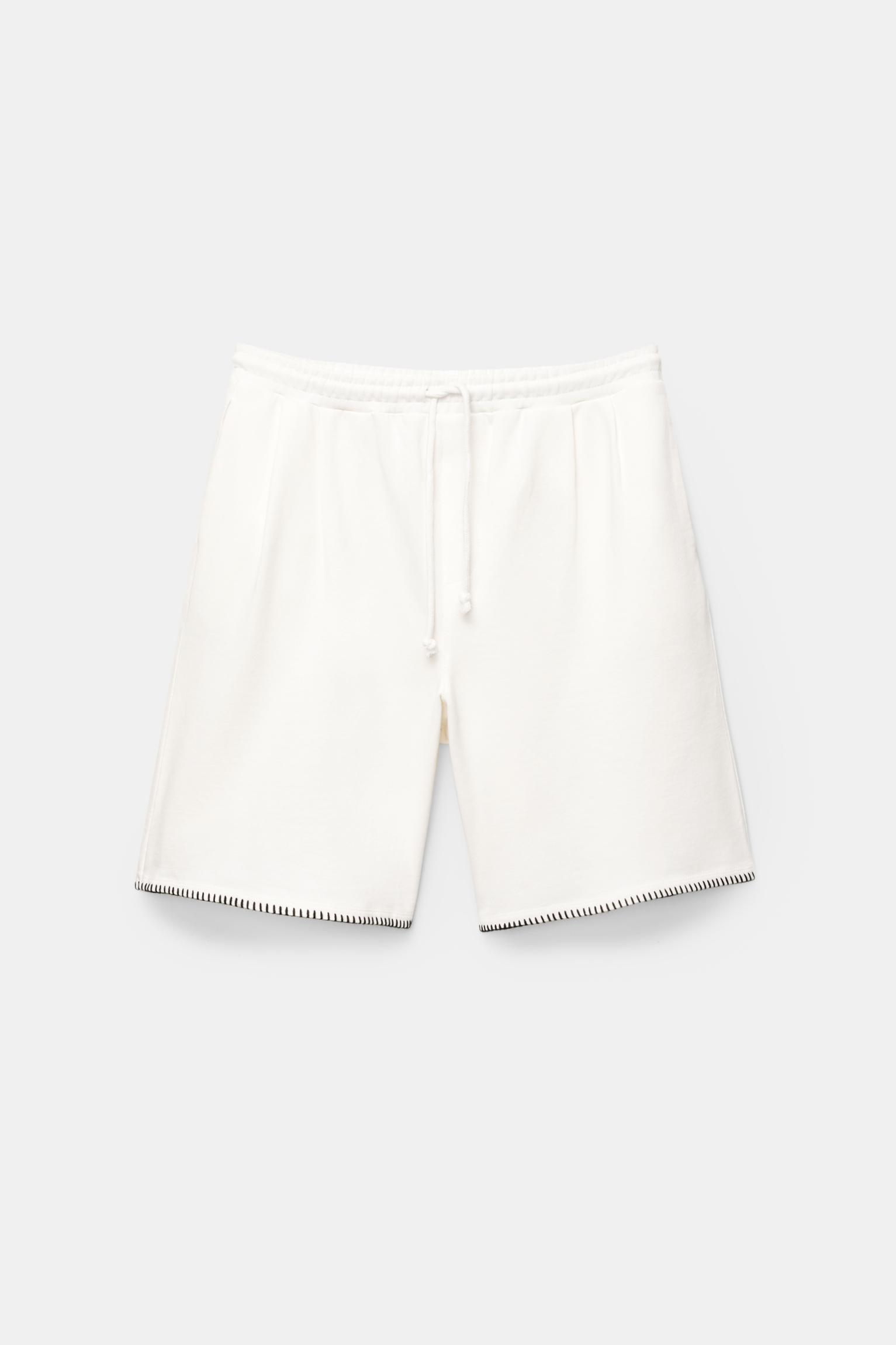 Ribbed Bermuda short sweatpants Product Image