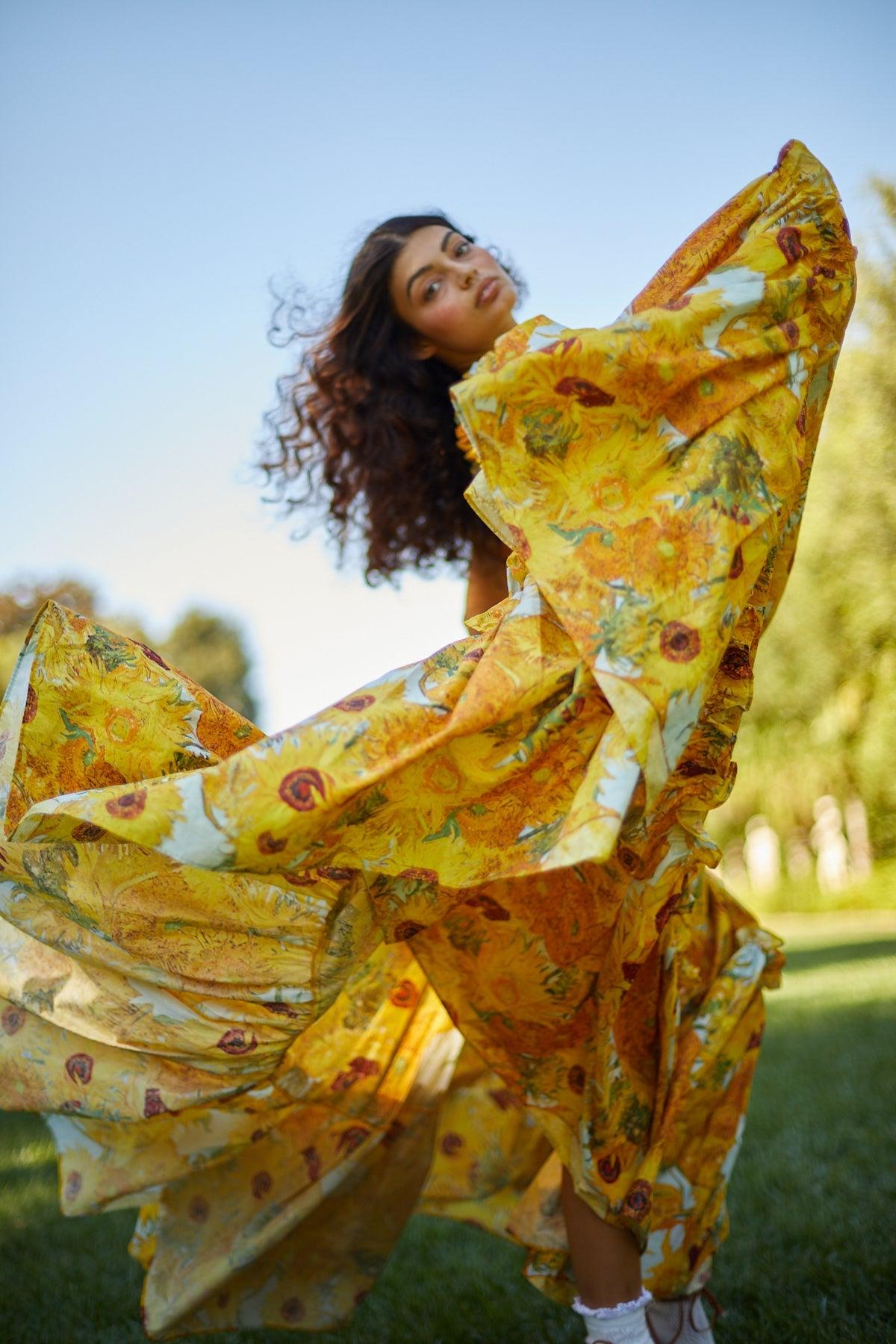 Sunflowers Cotton Ritz Gown Product Image