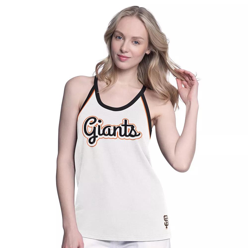 Women's G-III 4Her by Carl Banks White New York Knicks Curveball Racerback Tank Top,  Product Image