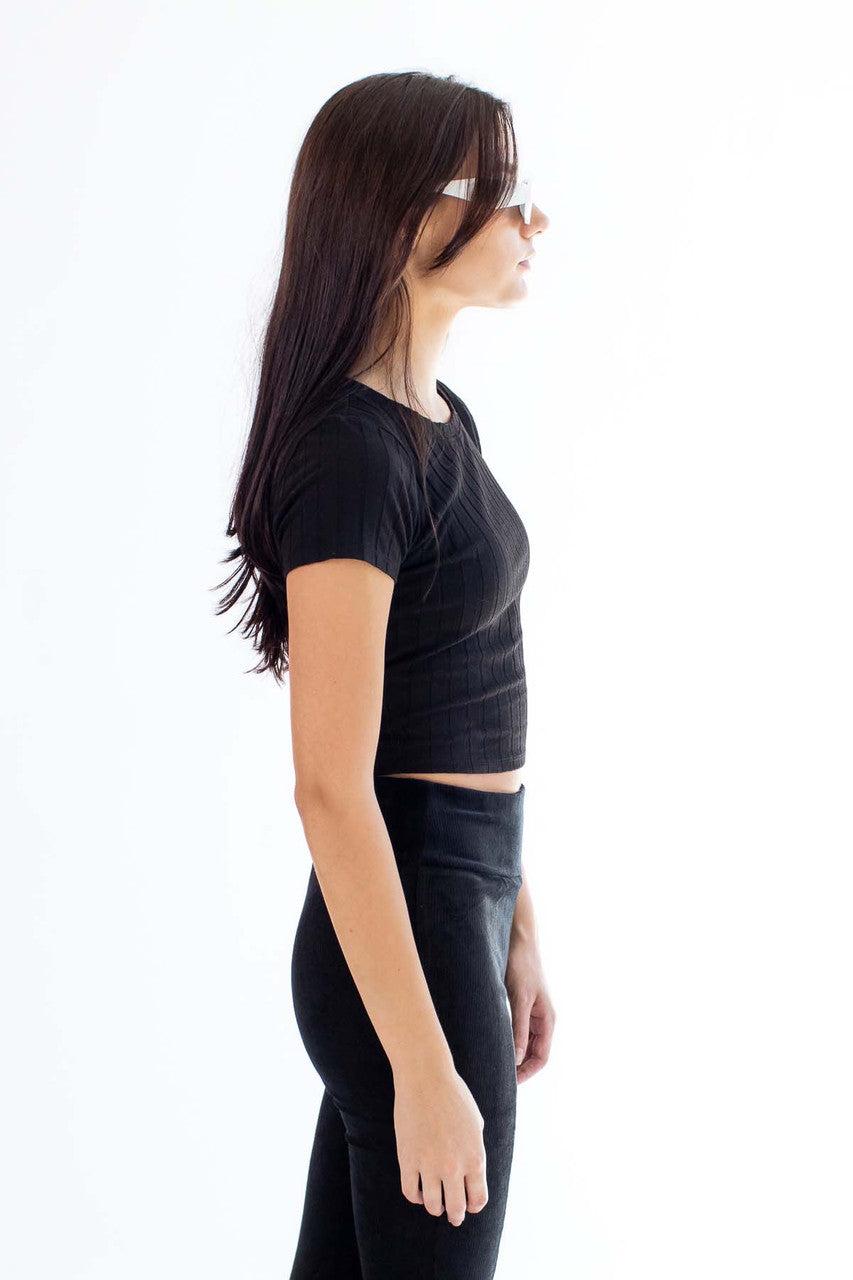 Black Wide Rib Tee Product Image