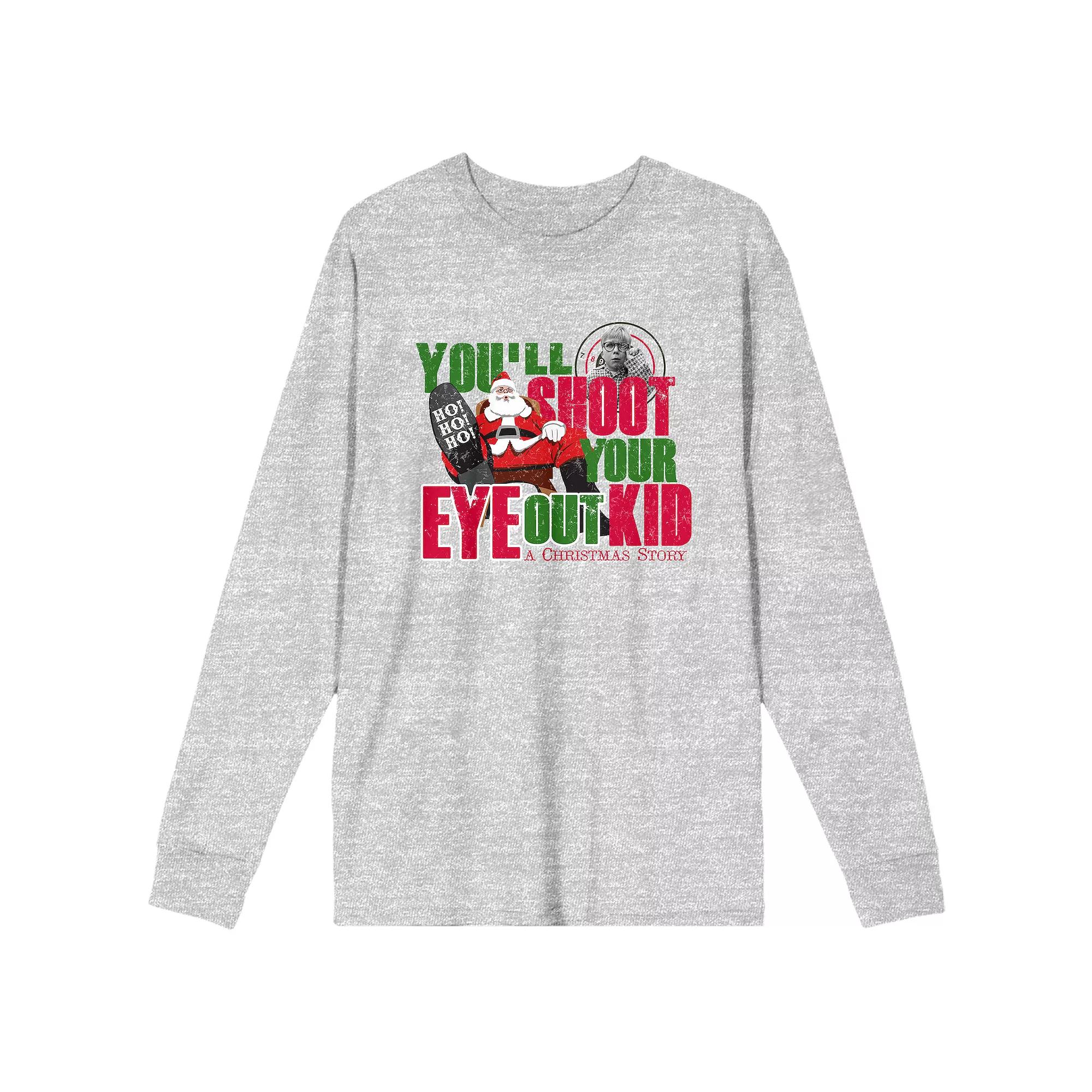 Men's A Christmas Story You'll Shoot Your Eye Out Long Sleeve Tee,  Product Image