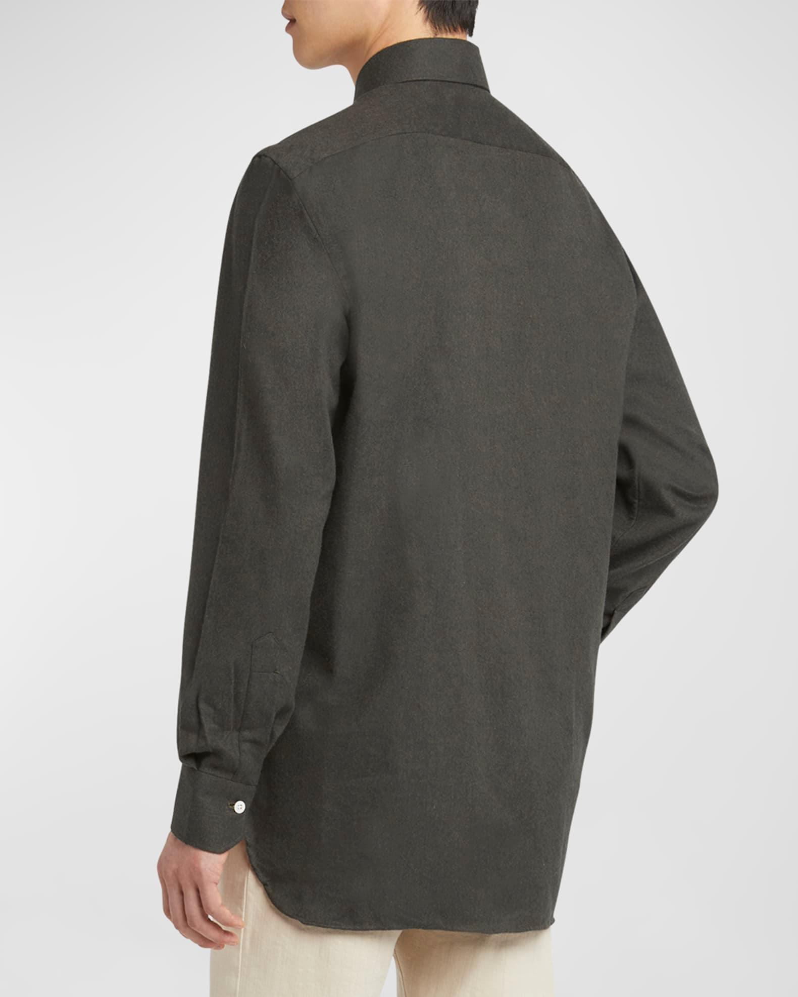 Men's Cotton Flannel Casual Button-Down Shirt Product Image