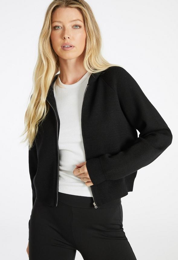 JustFab Margaux Platform Loafer Pump Womens Black/ White Size 8.5 Product Image