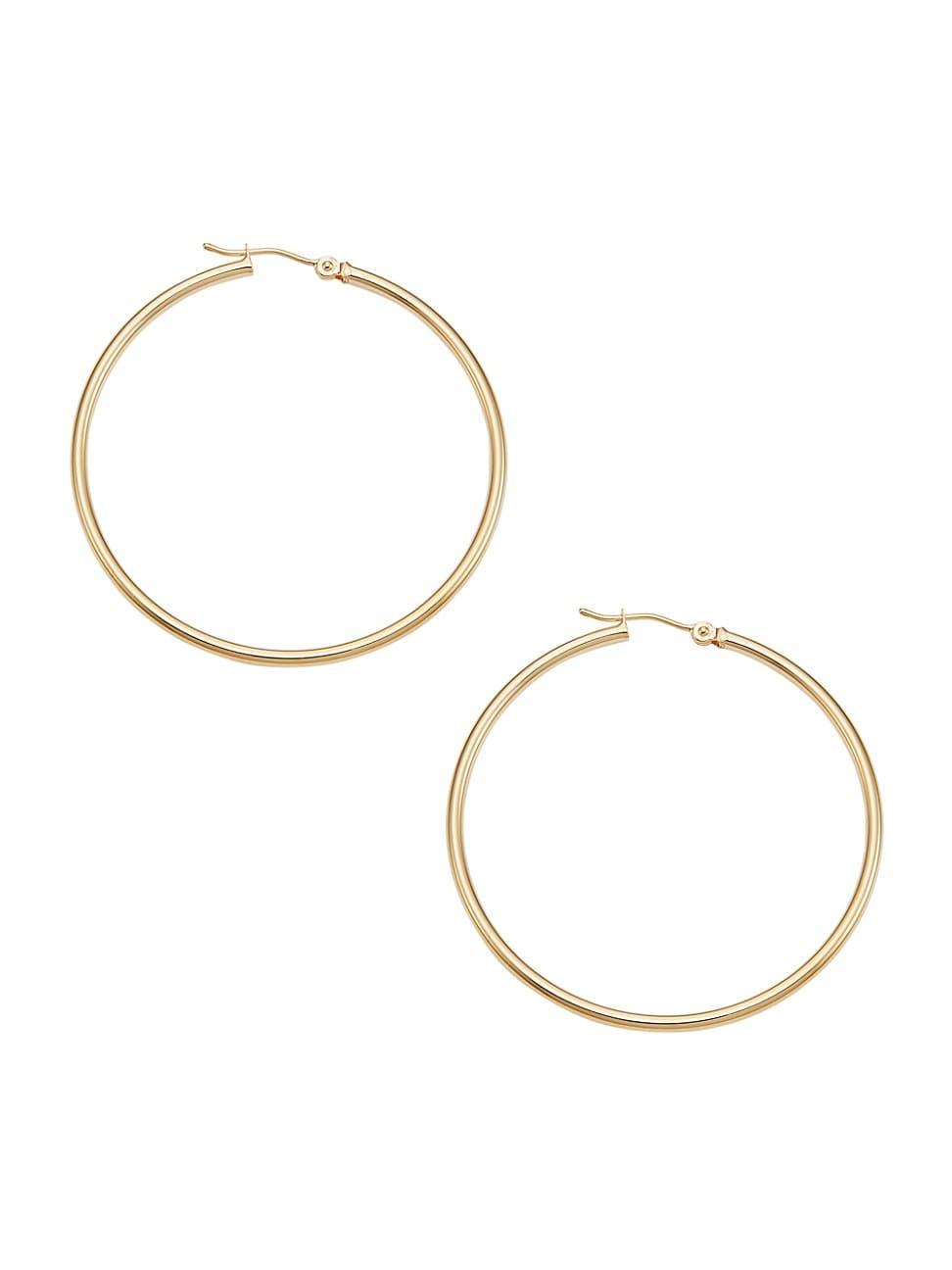 Womens 14K Yellow Gold Hoop Earrings Product Image