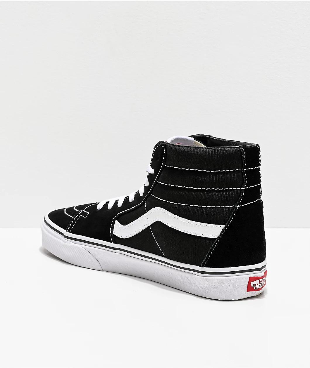 Vans Sk8-Hi Black & White Skate Shoes Product Image