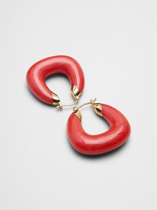 Resin Chunky Hoop Earrings Product Image