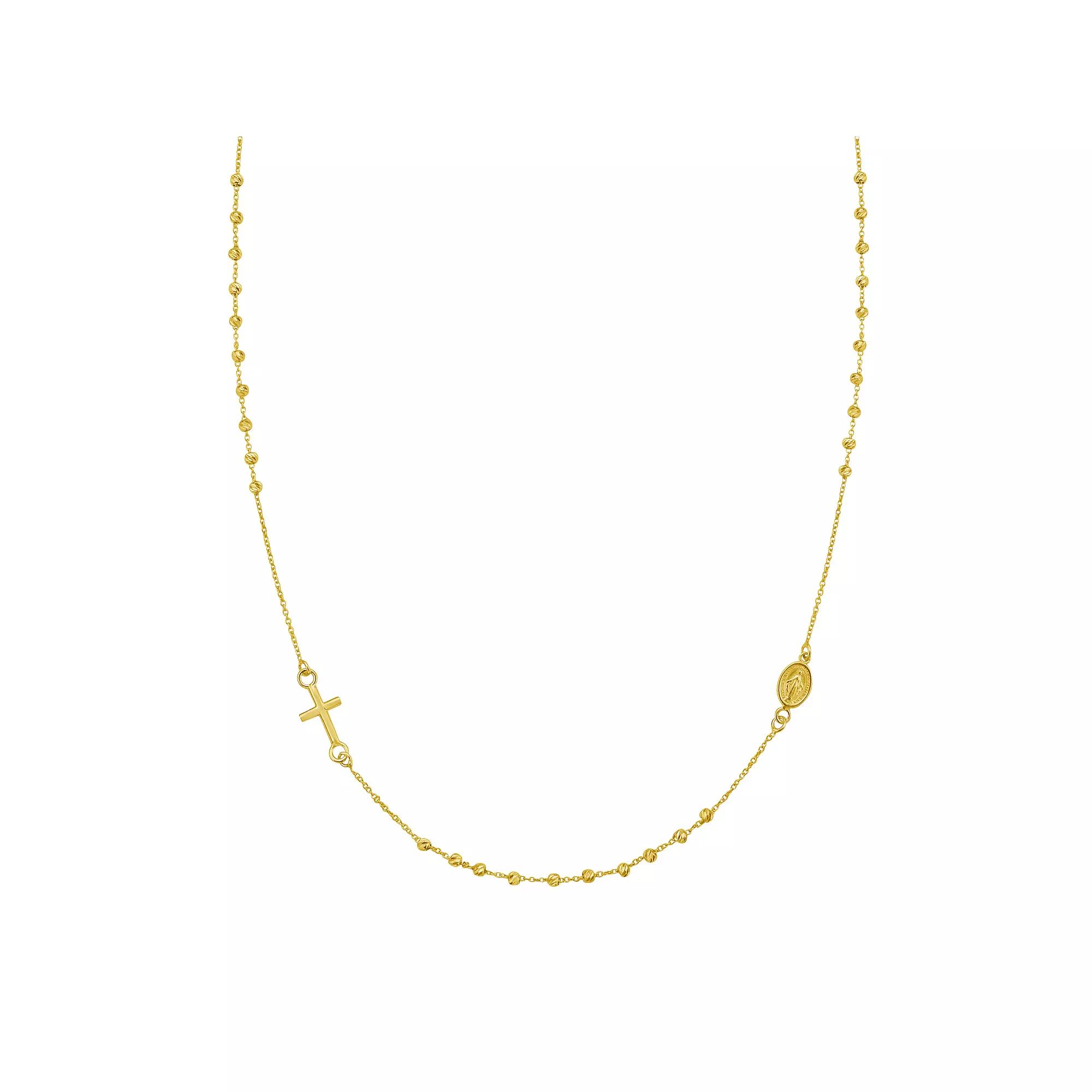 14k Gold Rosary Necklace, Women's, Size: 17" Product Image