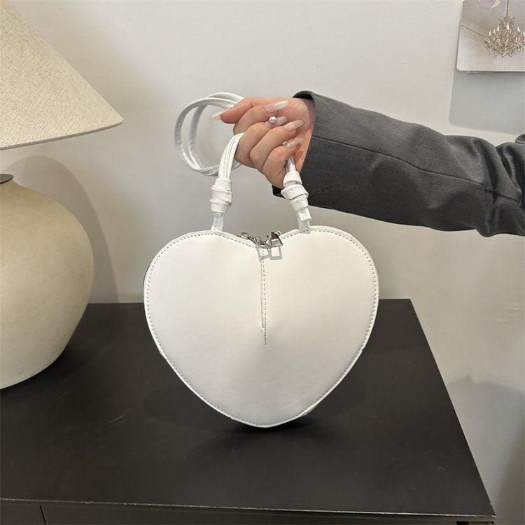 Lior Solid Color Heart Shape Shoulder Bag Product Image