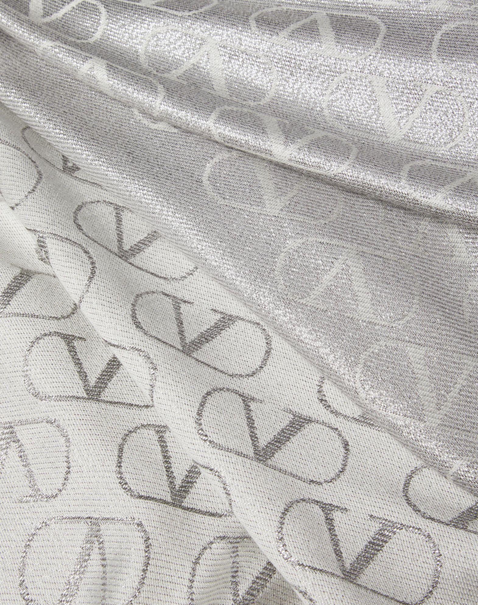 Vlogo Signature Jacquard Shawl In Silk, Cashmere And Lurex 140X140 Product Image