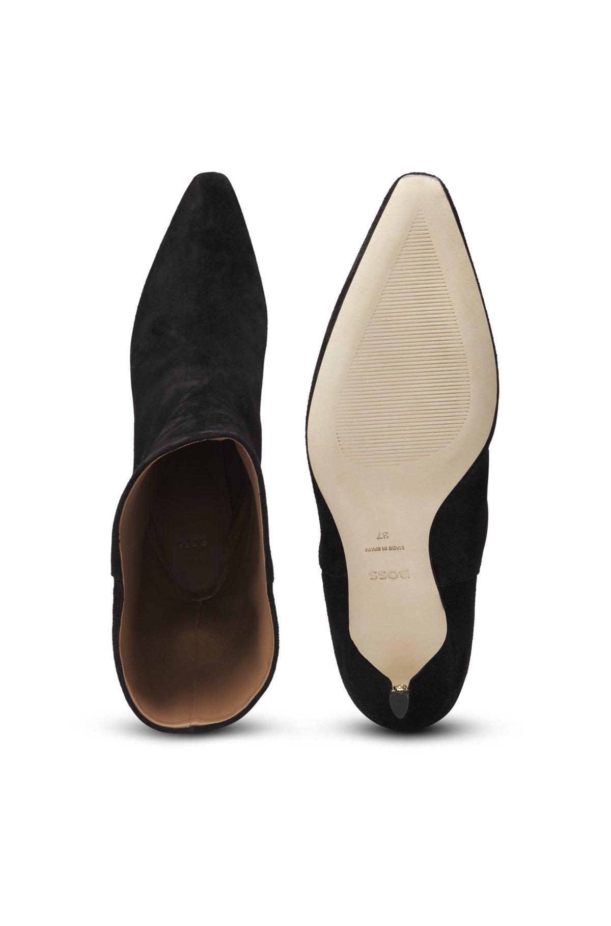 Suede boots with Double B monogram Product Image