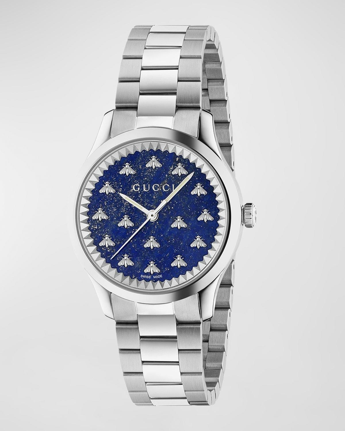 Mens G-Timeless Stainless Steel Lazuli Bee Watch Product Image