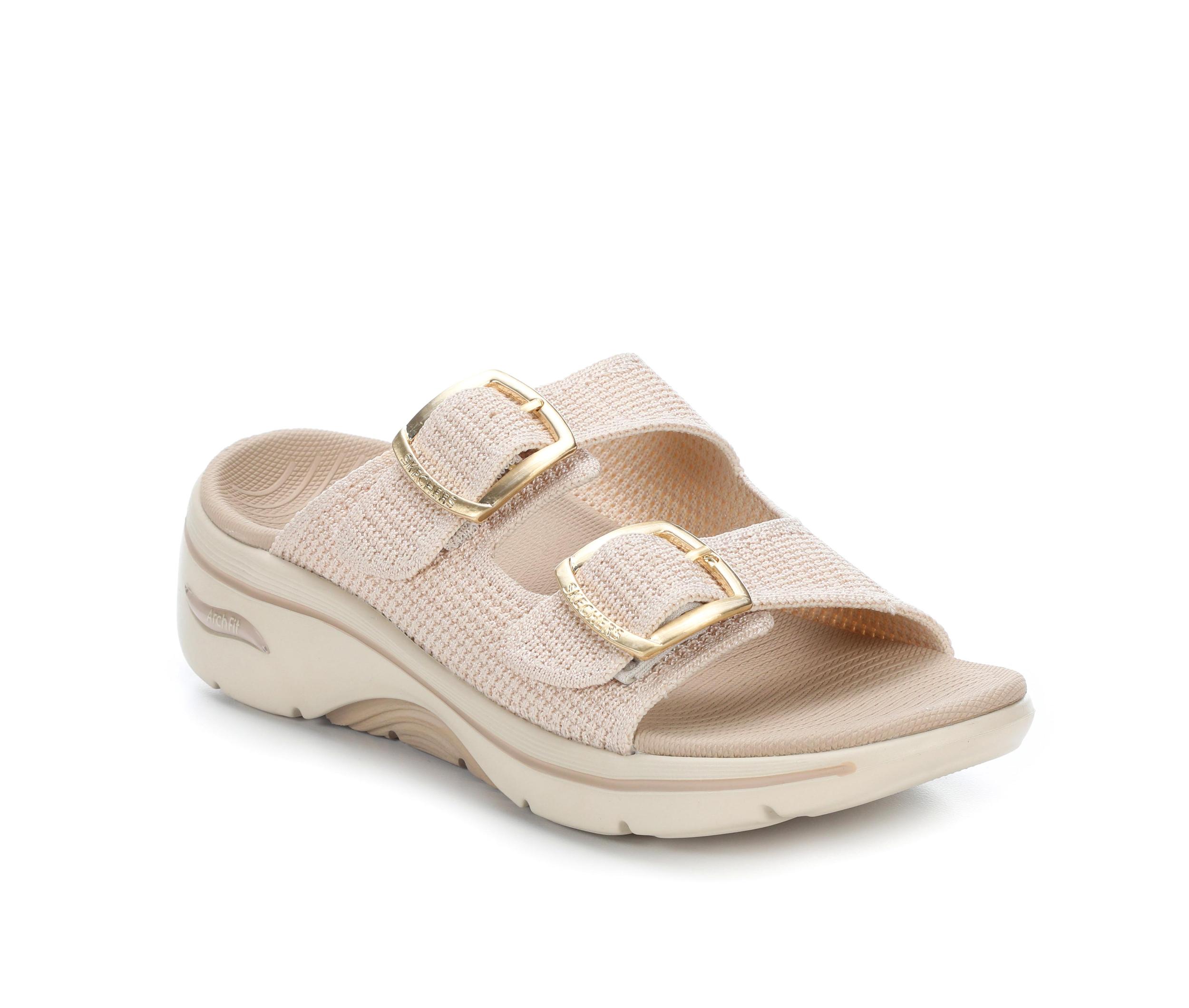 Women's Skechers Go Go Walk Arch Fit 140871 Wedge Sandals Product Image